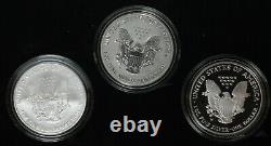 2006 American Eagle 20th Anniversary Silver 3-Coin Set OGP/COA