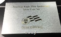 2006 American Eagle 20th Anniversary Silver Coin Set (3 Coins) OGP/COA