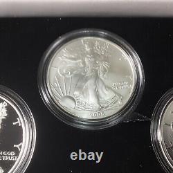 2006 American Eagle 20th Anniversary Silver Coin Set (3 Coins) OGP/COA