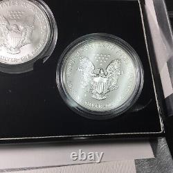 2006 American Eagle 20th Anniversary Silver Coin Set (3 Coins) OGP/COA