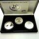 2006 American Silver Eagle 20th Anniversary 3 Coin Set Us Mint Ogp Coa