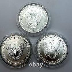 2006 American Silver Eagle 20th Anniversary 3 Coin Set US Mint OGP COA