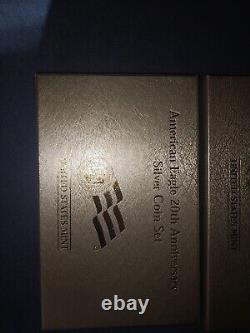 2006 American Silver Eagle 20th Anniversary 3-Coin Set W-Sleeve/Box/COA