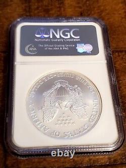 2006 American Silver Eagle NGC MS 70.999 Fine Silver MS70