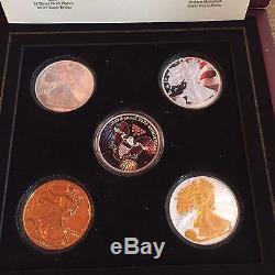 2006 Morgan Mint 20th Anniversary Silver Eagle Set Holo Gold Plated Colorized