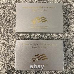 2006 US Mint American Eagle 20th Anniversary Silver Coin Set With COA And Box