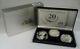 2006 Us Mint Eagle 20th Anniversary Silver 3 Piece Coin Set With Box & Coa #24665t