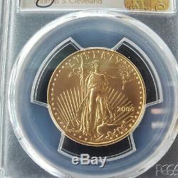 2006-W Burnished $25 Gold Eagle only 15k minted 1/2 oz gold coin PCGS SP70