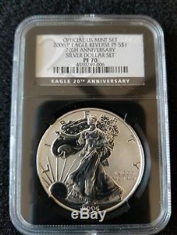 2006-p Eagle 20th Anniversary Set Reverse Proof Pf-70 Ngc (official Us Mint Set)