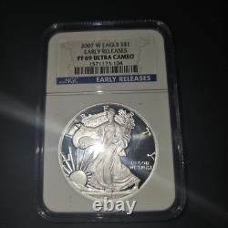 2007 W $1 Proof American Silver Eagle NGC PF 69 UC ER