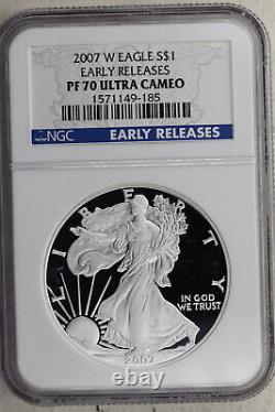 2007 W American Silver Eagle Early Releases NGC PF 70 Ultra Cameo