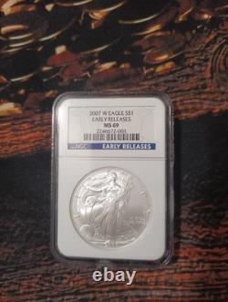 2007 W American silver Eagle NGC MS69 Early Release E151