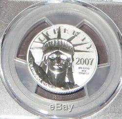 2007 W Platinum Eagle Anniversary Reverse Proof $50 PCGS PR70 West Point Mint
