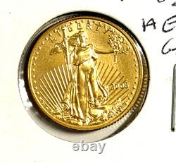 2008 $10 1/4 Ounce American Gold Eagle Fine Gold Coin US Mint BU 22K