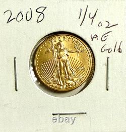 2008 $10 1/4 Ounce American Gold Eagle Fine Gold Coin US Mint BU 22K