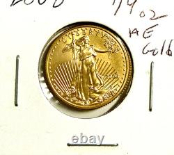 2008 $10 1/4 Ounce American Gold Eagle Fine Gold Coin US Mint BU 22K