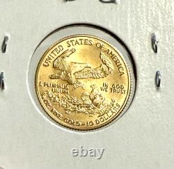 2008 $10 1/4 Ounce American Gold Eagle Fine Gold Coin US Mint BU 22K