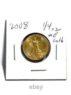 2008 $10 1/4 Ounce American Gold Eagle Fine Gold Coin US Mint BU 22K