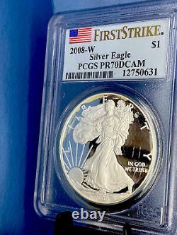 2008-W $1 American Silver Eagle PCGS PR70DCAM CHOICE