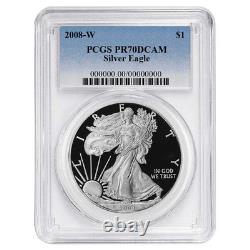 2008-W $1 American Silver Eagle PCGS PR70