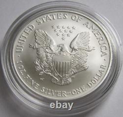 2008-W Rev. Of'07 ERROR BURNISHED AMERICAN SILVER EAGLE COIN Mint Box & COA