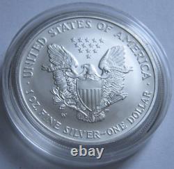 2008-W Rev. Of'07 ERROR BURNISHED AMERICAN SILVER EAGLE COIN Mint Box & COA