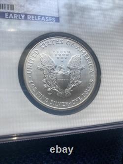 2008-W Silver Eagle Reverse of 07 NGC MS-70 Early Release Dual Two Coin Holder