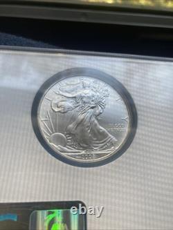 2008-W Silver Eagle Reverse of 07 NGC MS-70 Early Release Dual Two Coin Holder