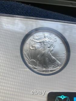 2008-W Silver Eagle Reverse of 07 NGC MS-70 Early Release Dual Two Coin Holder