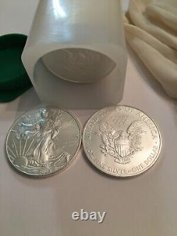2009 American Silver Eagle $1 Coins 1 Roll of 20 in Mint Tube
