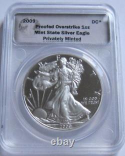 2009 DANIEL CARR Proof Overstrike AMERICAN SILVER EAGLE Total Mintage 800 Only