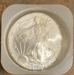 2010 Mint Roll of 20 1 Troy oz. 999 Fine Silver American Eagle $1 BU Coins