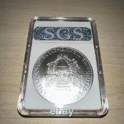 2010-W American Silver Eagle Dollar Without'W' Mint mark SGS Graded