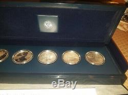 2011 25th Anniversary Silver Eagle 5 coin set 1st Reverse Proof & Unc S Mint