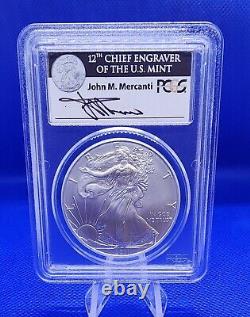 2011 5 Coin 25th Anniversary Silver Eagle Set PCGS PR69 MS69 Mercanti With Case