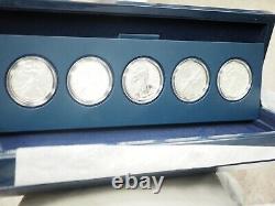 2011 AMERICAN EAGLE 25th ANNIVERSARY 5 SILVER COIN SET With US MINT PACKAGING/COA