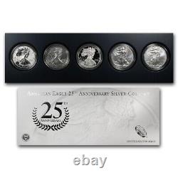 2011 AMERICAN EAGLE 25th Anniversary Silver Coin Set + Box / COA PRISTINE