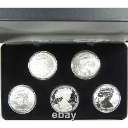 2011 American Eagle 25th Anniversary Silver Coin Set COA SKUCPC7073