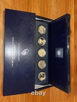 2011 American Silver Eagle 25th Anniversary ASE 5 Coin Set Mint Condition