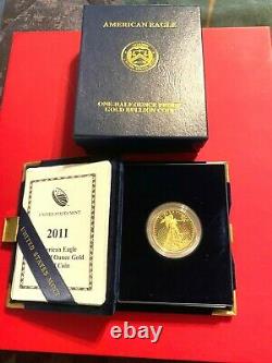 2011-Gold American Eagle One Half Ounce Proof-West Point Mint
