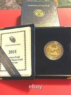 2011-Gold American Eagle One Half Ounce Proof-West Point Mint