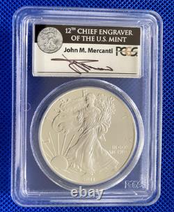 2011 S Silver Eagle PCGS MS69 FIRST STRIKE From 25th Anniversary Set MERCANTI
