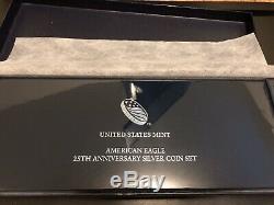 2011 Silver Eagle 25th Anniversary 5 Coin Set In Mint Condition