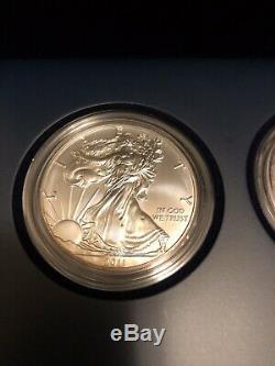 2011 Silver Eagle 25th Anniversary 5 Coin Set In Mint Condition