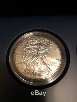 2011 Silver Eagle 25th Anniversary 5 Coin Set In Mint Condition