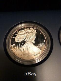 2011 Silver Eagle 25th Anniversary 5 Coin Set In Mint Condition