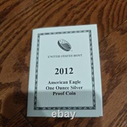 2012 American Eagle Silver Proof Coin One Ounce Silver West Point Mint