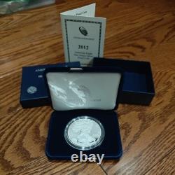 2012 American Eagle Silver Proof Coin One Ounce Silver West Point Mint