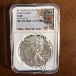 2012 (S) $1 American Silver Eagle NGC MS70 San Francisco