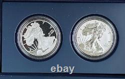 2012-S US Mint Silver Eagle 2-Coin SF Proof/Reverse Mint Set 75th Anniv OGP